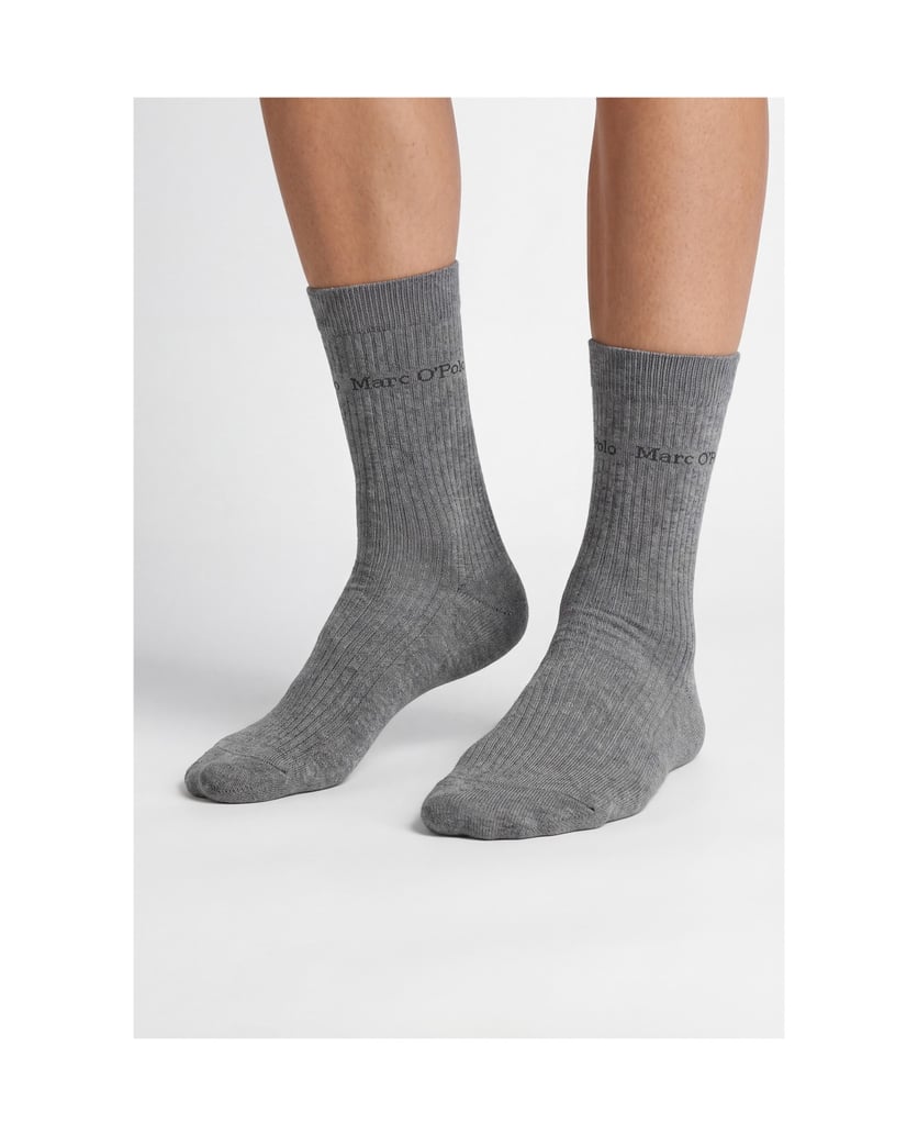 Marc-O´Polo-Socken-Classics-Organic-Rib-grau