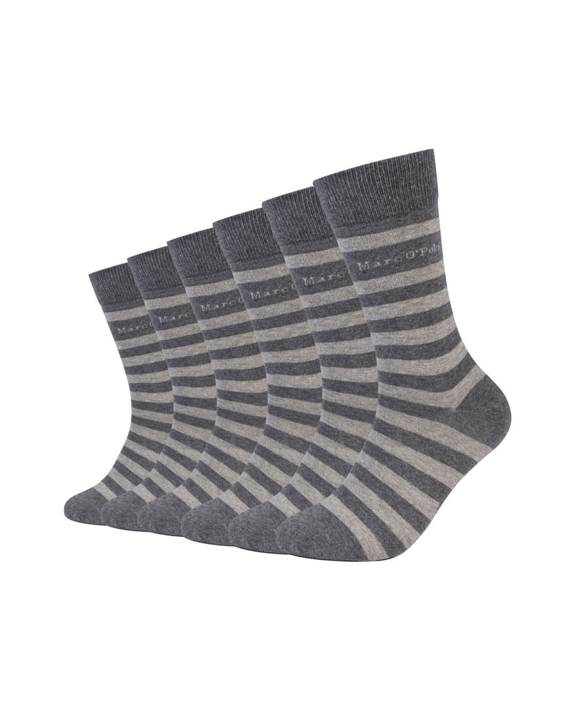 Marc-O´Polo-Socken-Classics-Organic-Bold-Stripes-grau