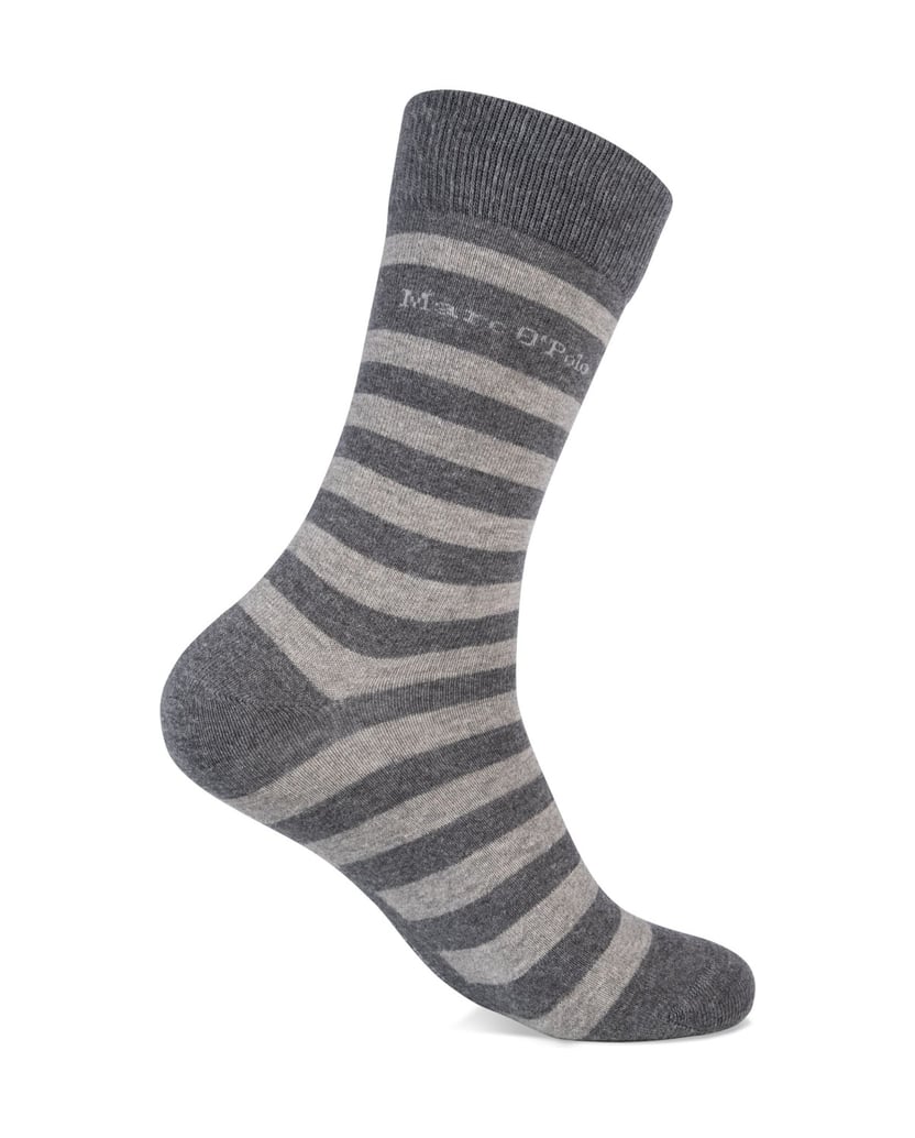 Marc-O´Polo-Socken-Classics-Organic-Bold-Stripes-grau