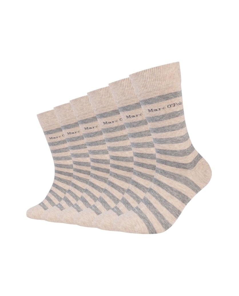 Marc-O´Polo-Socken-Classics-Organic-Bold-Stripes-beige