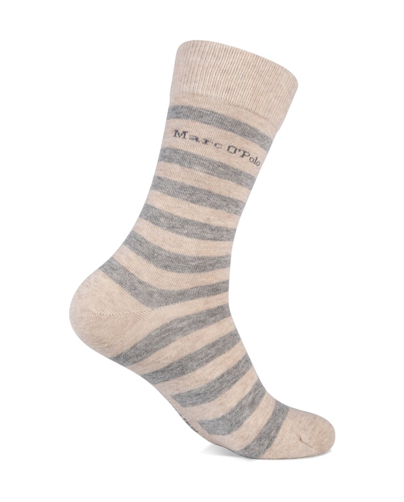 Marc-O´Polo-Socken-Classics-Organic-Bold-Stripes-beige
