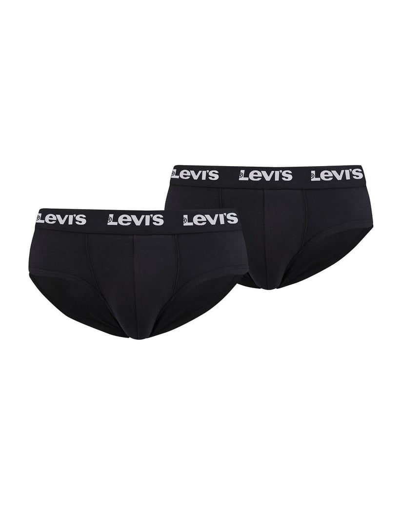 Levis-Herren-Slip-2er-Pack-Repeat-Logo-Brief-2P-schwarz