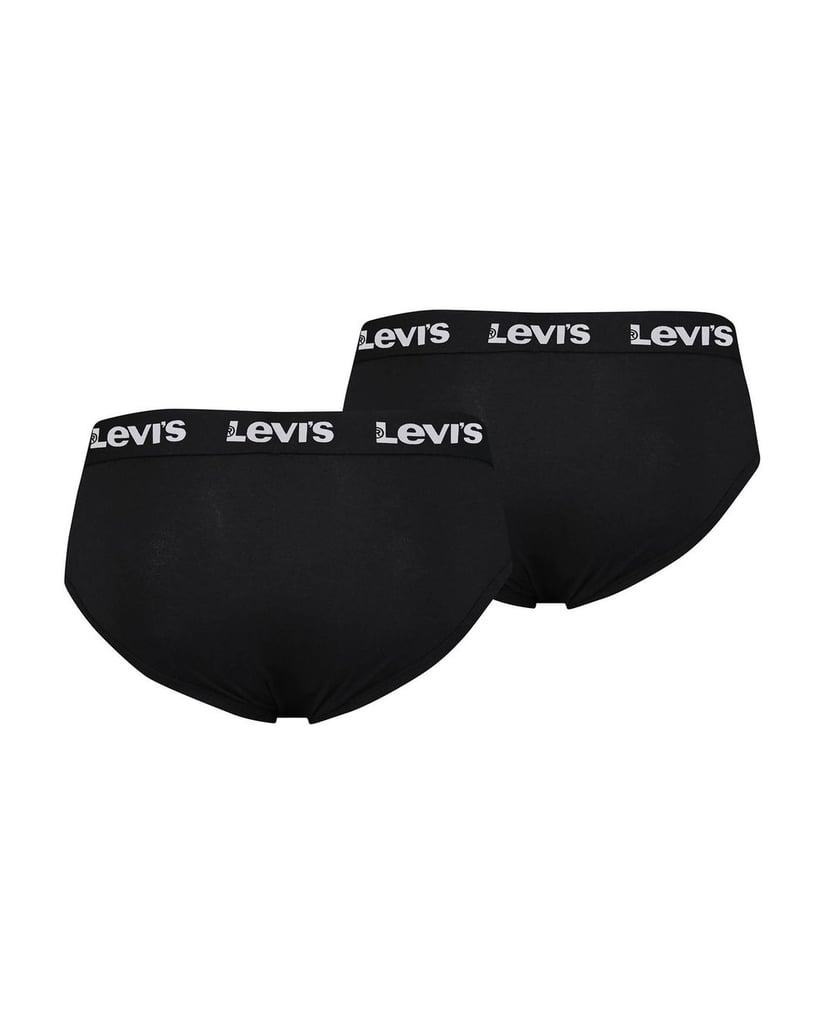 Levis-Herren-Slip-2er-Pack-Repeat-Logo-Brief-2P-schwarz