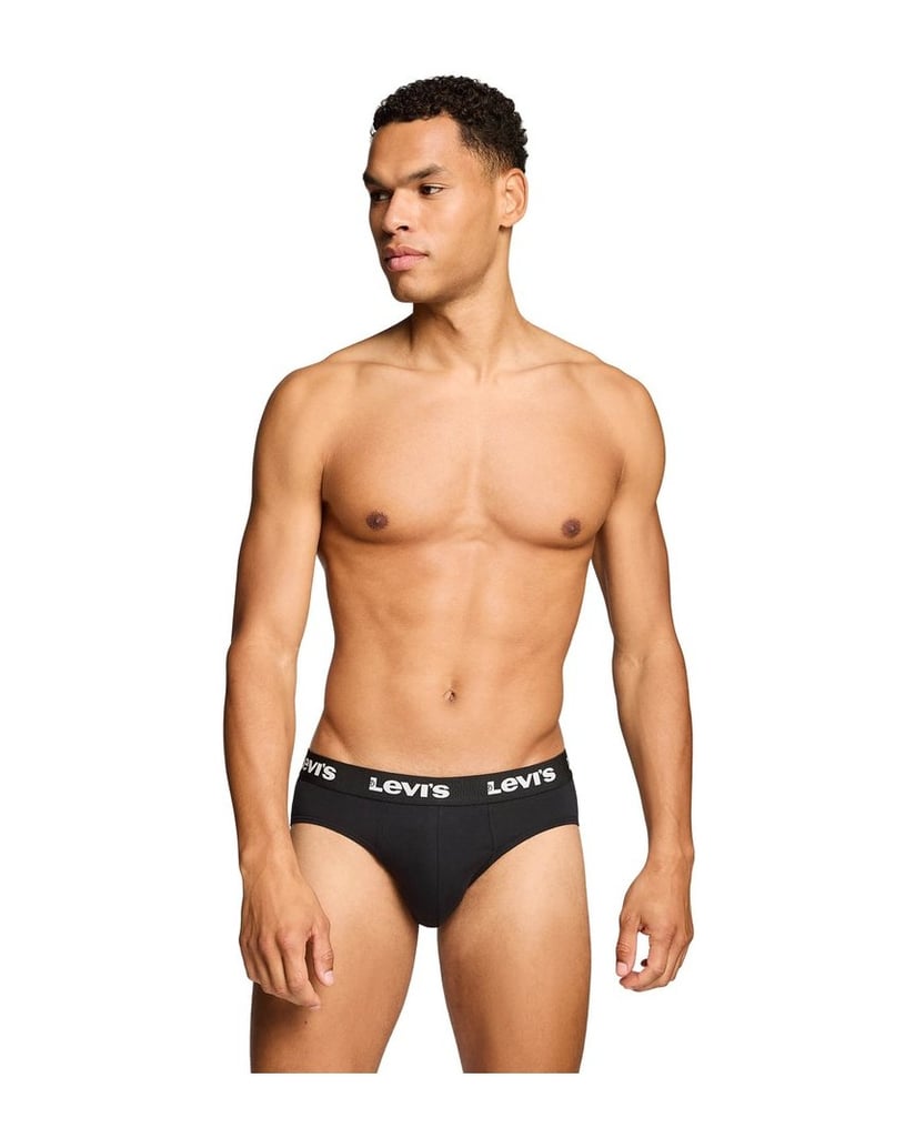 Levis-Herren-Slip-2er-Pack-Repeat-Logo-Brief-2P-schwarz