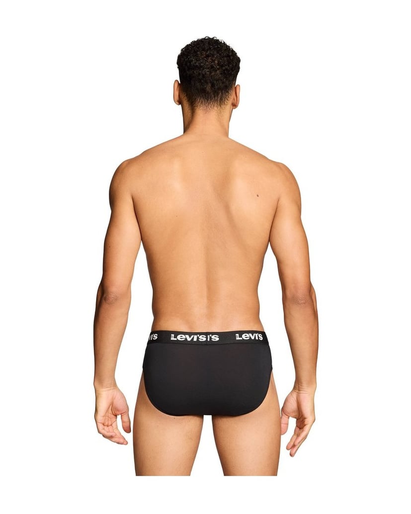 Levis-Herren-Slip-2er-Pack-Repeat-Logo-Brief-2P-schwarz
