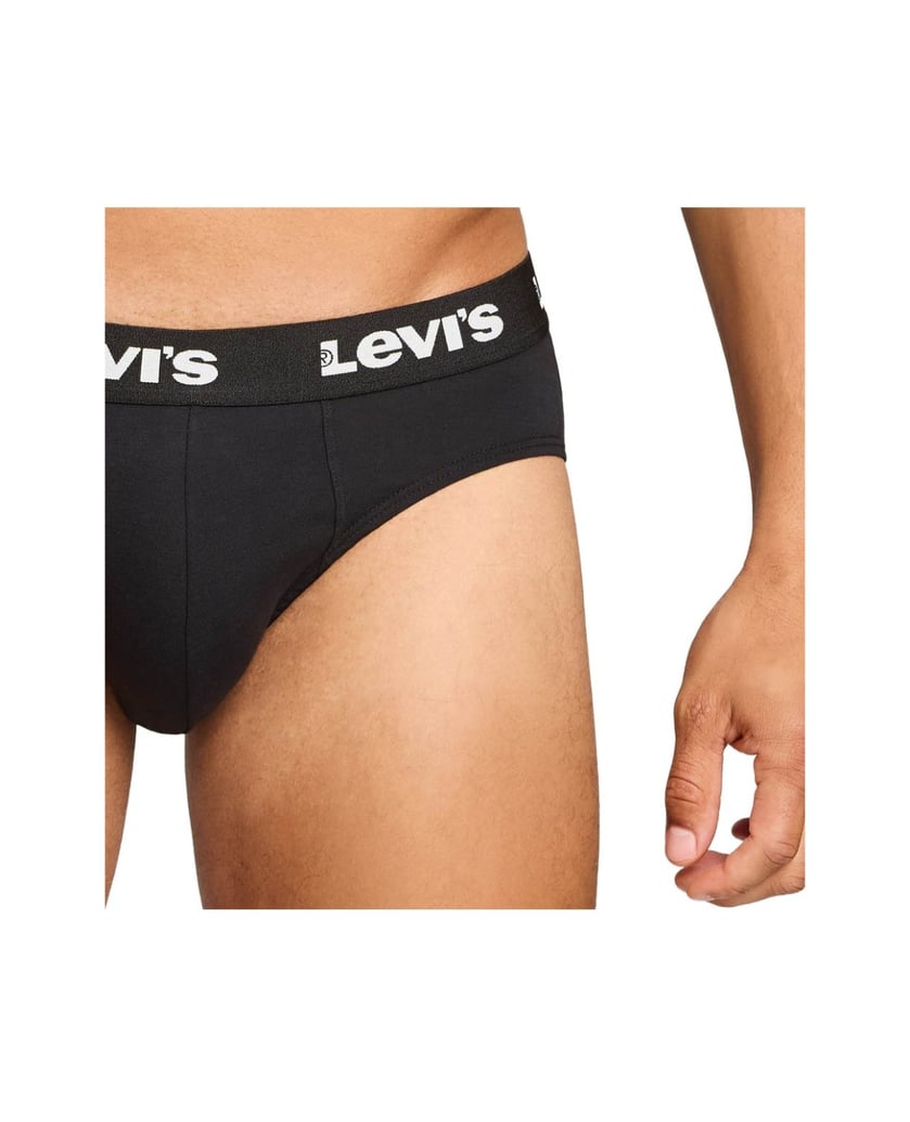 Levis-Herren-Slip-2er-Pack-Repeat-Logo-Brief-2P-schwarz