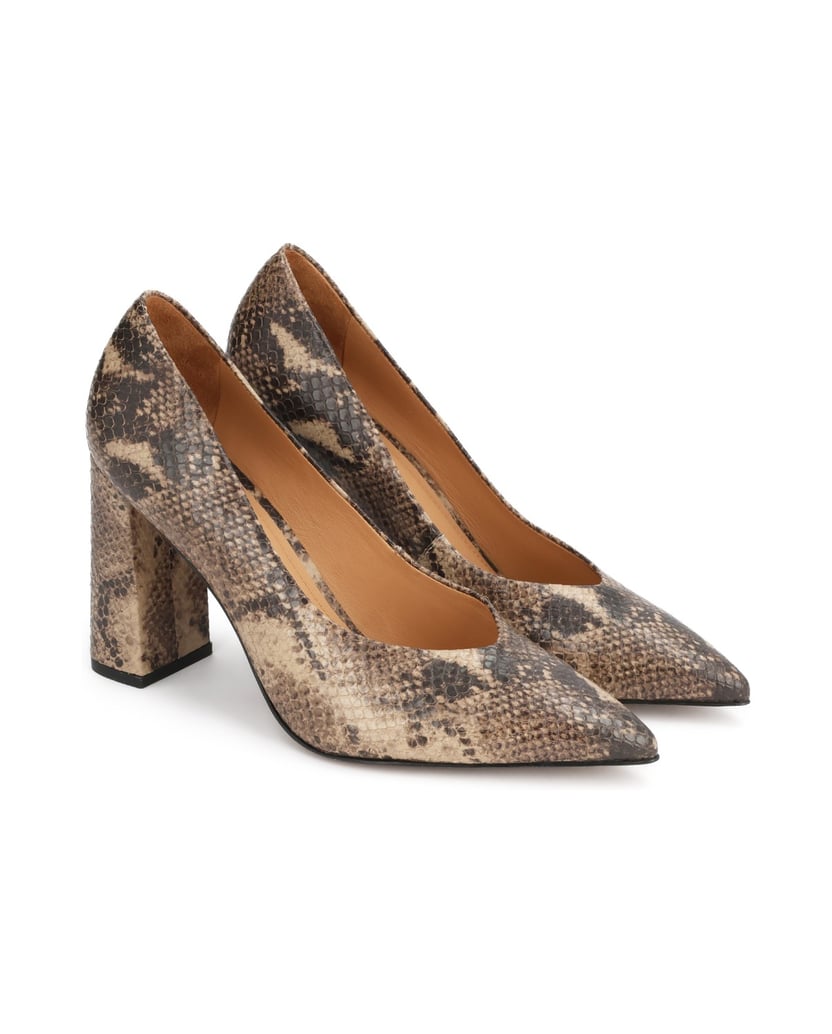 Kazar-Elegant-pumps-with-snake-leather-motif-béžová