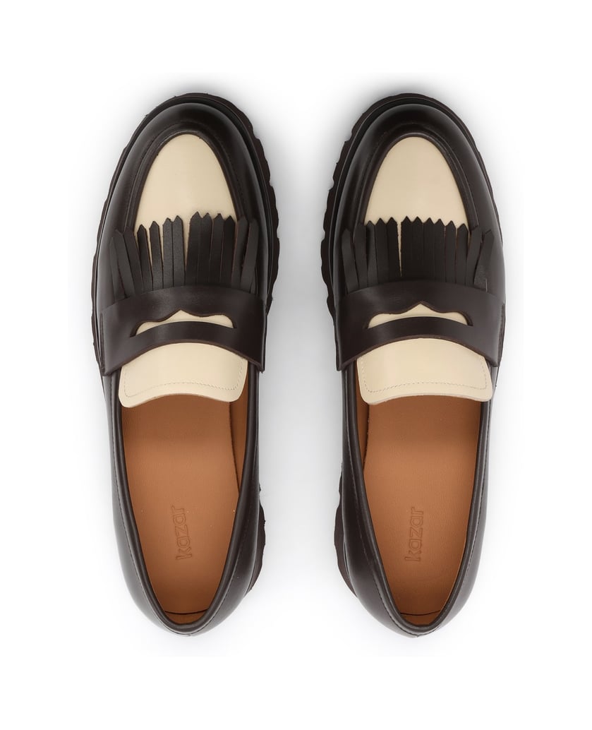 Kazar-Women's-genuine-leather-loafers-in-a-shade-of-brown-hnedá