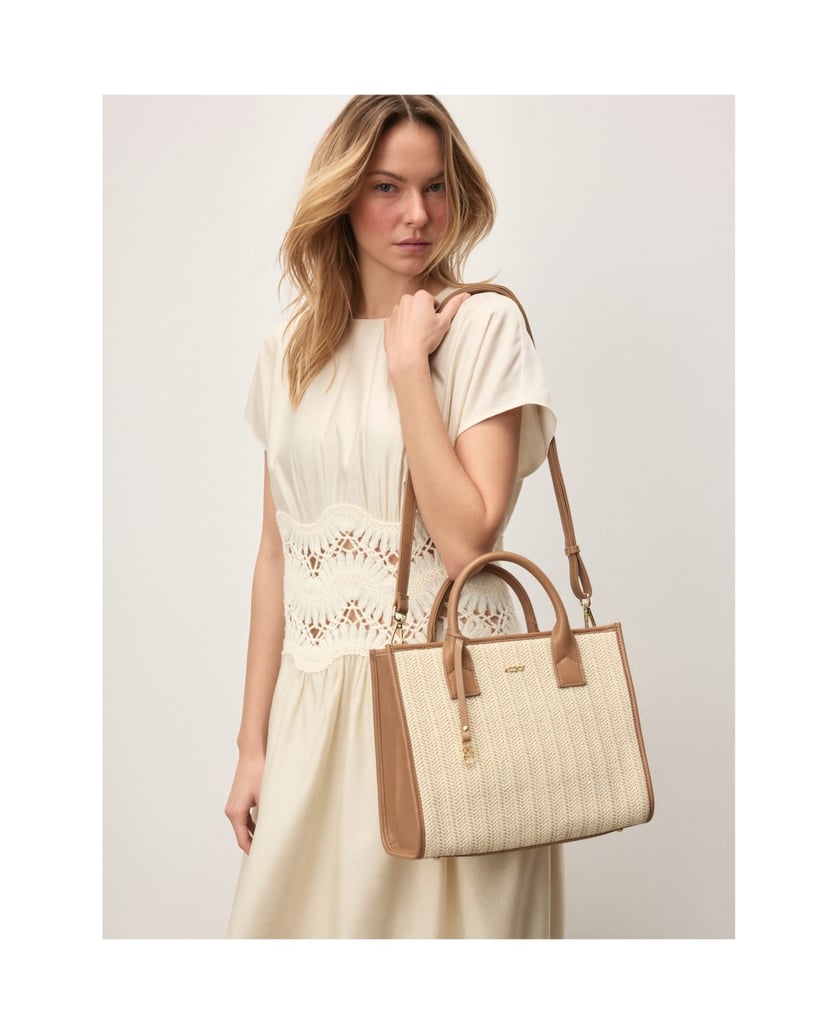 Kazar-Light-brown-handbag-with-beige-raffia-béžová