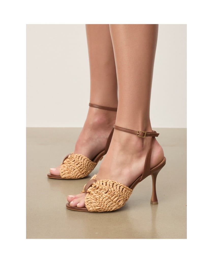 Kazar-Brown-stiletto-sandals-with-raffia-bow-hnedá