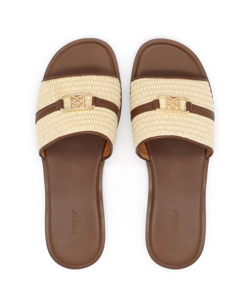 Kazar-Summer-slides-in-raffia-and-brown-leather-béžová