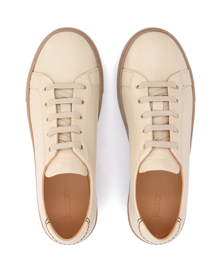 Kazar-Beige-sneakers-on-a-light-brown-sole-béžová