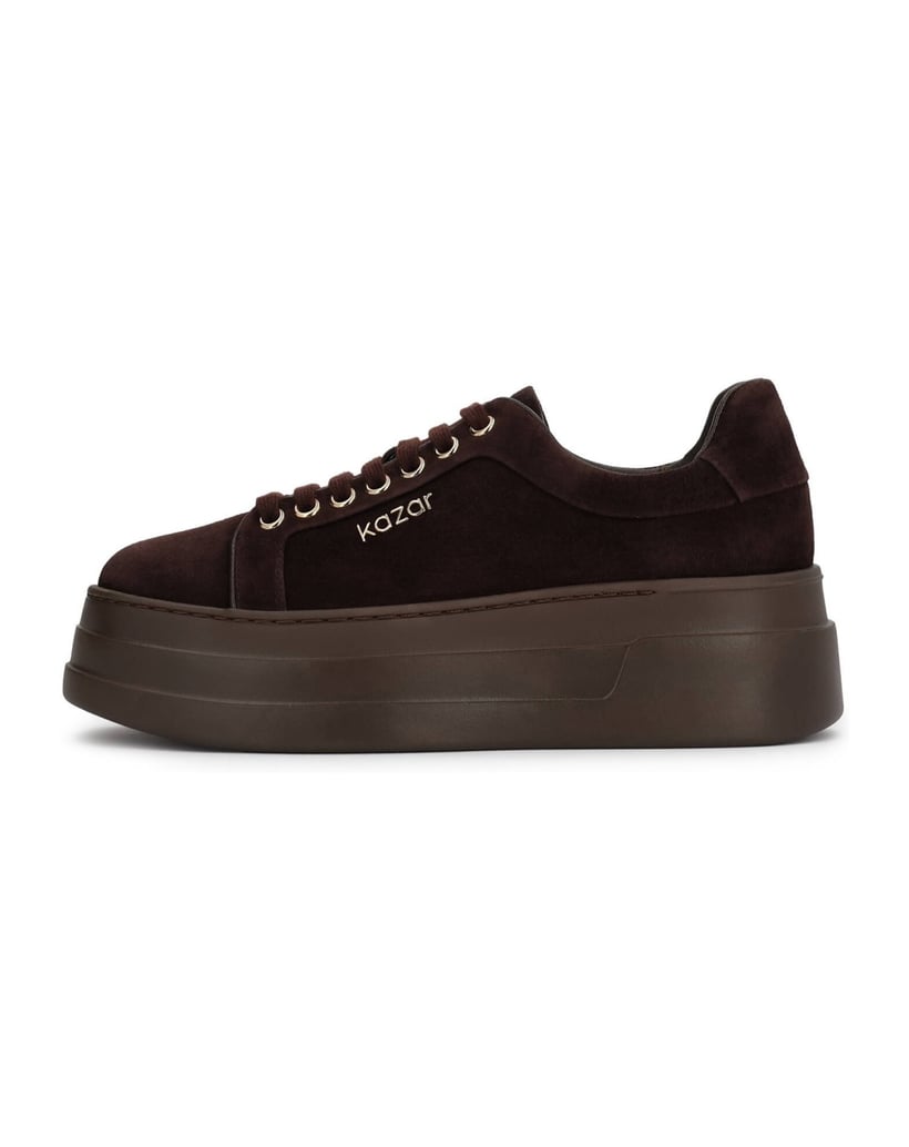 Kazar-Dark-brown-sneakers-on-platform-with-logo-tmavá-hnedá