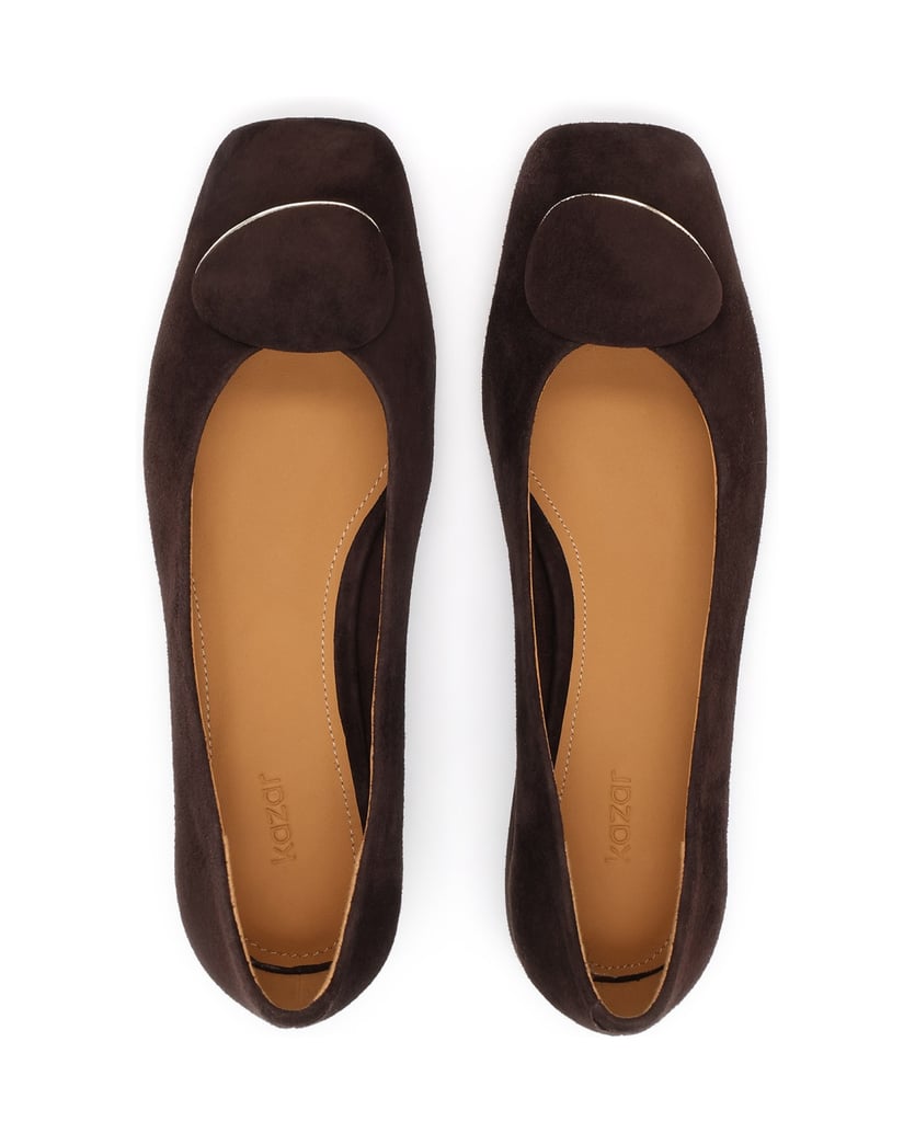 Kazar-Square-nose-suede-pumps-tmavá-hnedá