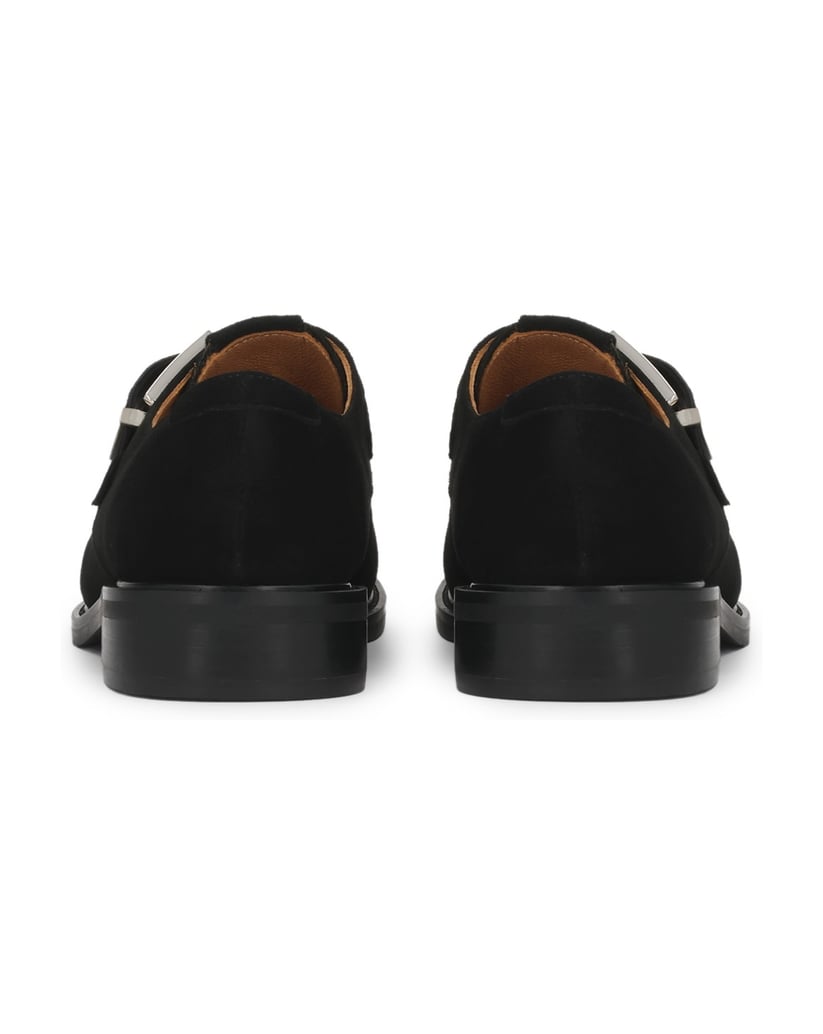 Kazar-Suede-shoes-with-buckle-belt-čierna