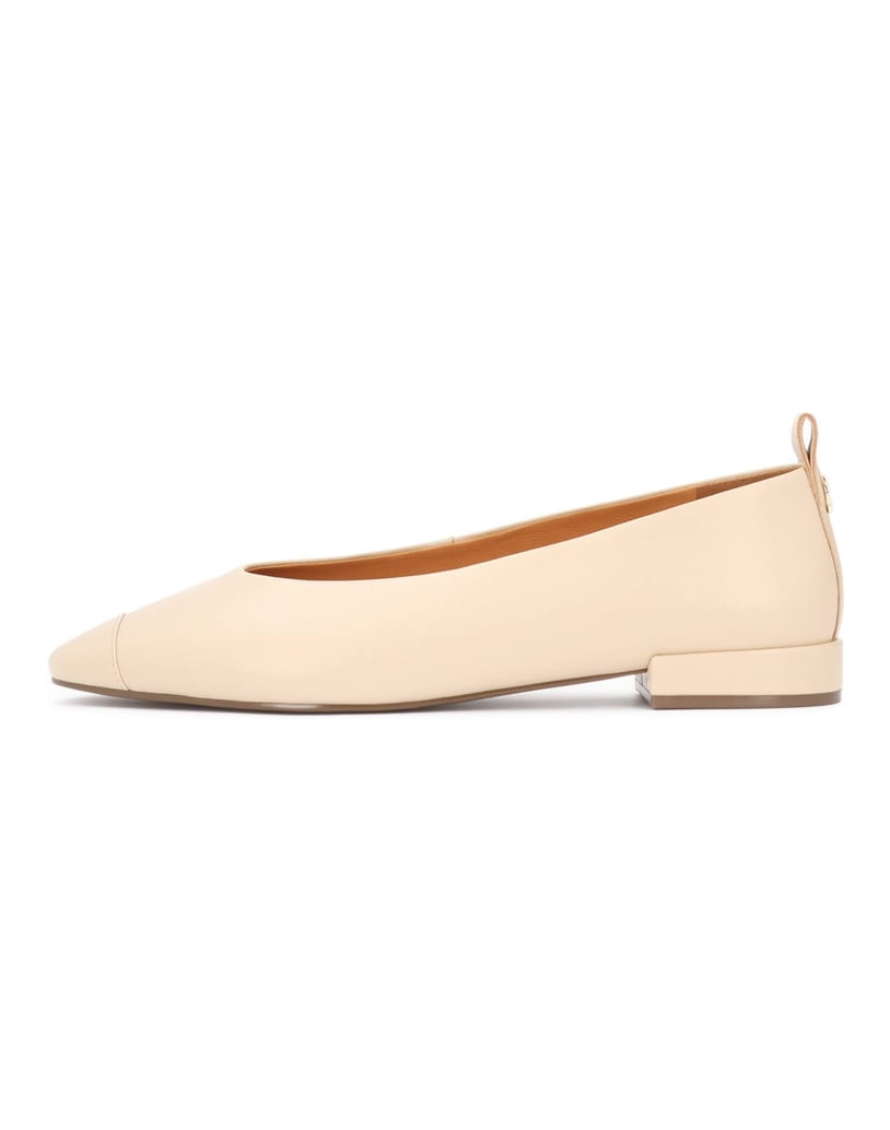 Kazar-Cream-genuine-leather-pumps-on-a-flat-sole-biela