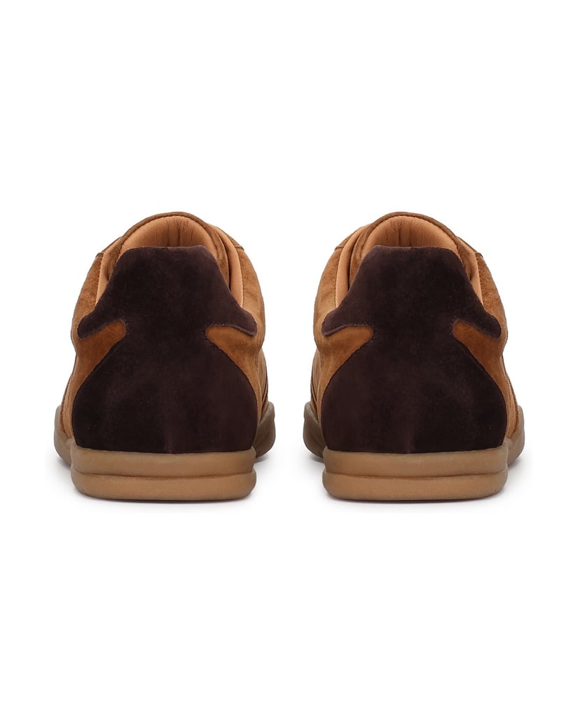 Kazar-Suede-sneakers-in-light-brown-with-embossed-monogram-ťavia
