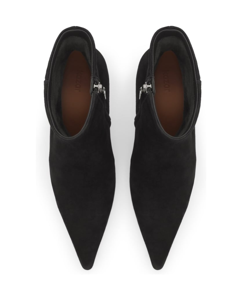 Kazar-Stiefeletten-aus-Wildleder-in-schwarz-mit-spitzer-Nase-schwarz