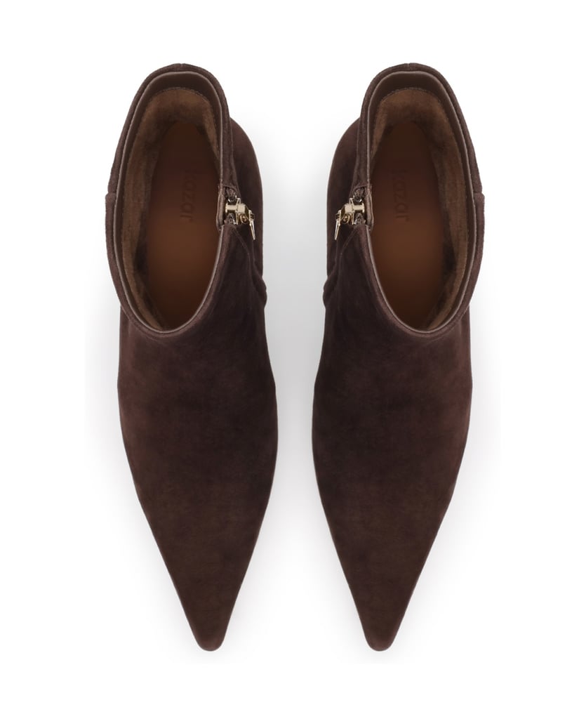 Kazar-Elegant-dark-brown-suede-booties-tmavá-hnedá