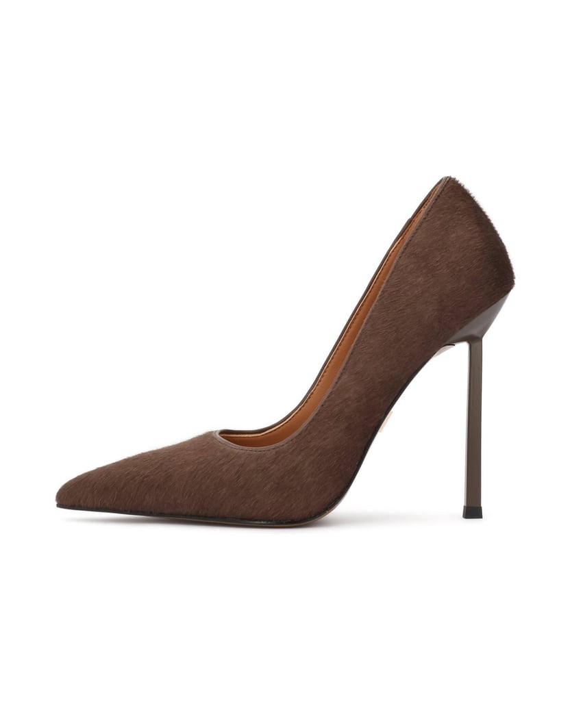 Kazar-Elegant-high-heel-pumps-in-leather-with-natural-hair-finish-hnedá