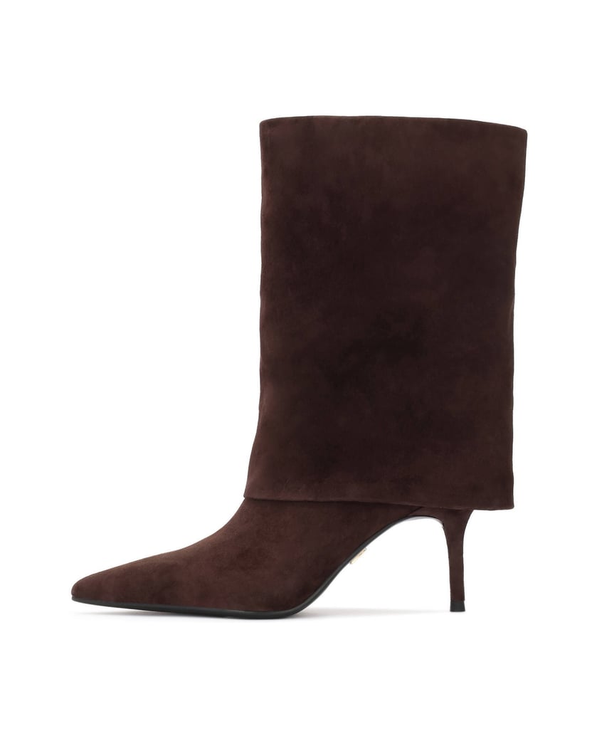 Kazar-Brown-booties-with-a-turned-up-upper-hnedá