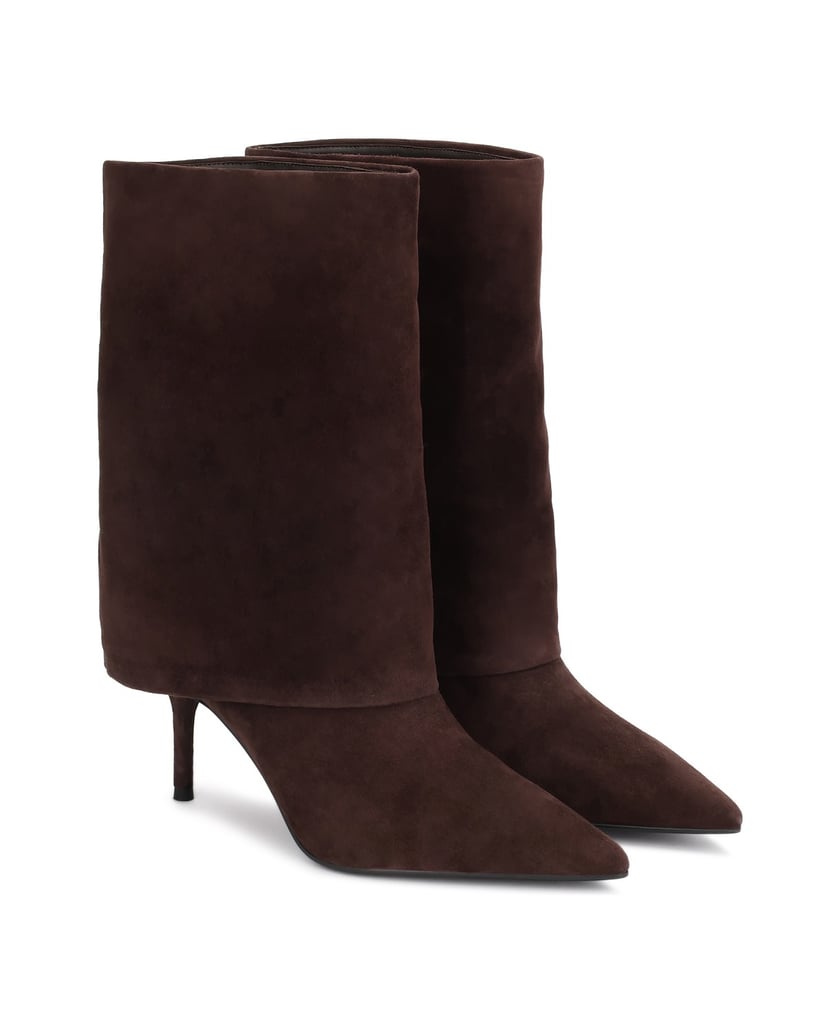 Kazar-Brown-booties-with-a-turned-up-upper-hnedá