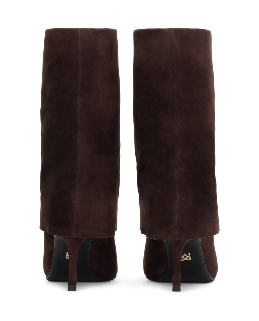 Kazar-Brown-booties-with-a-turned-up-upper-hnedá
