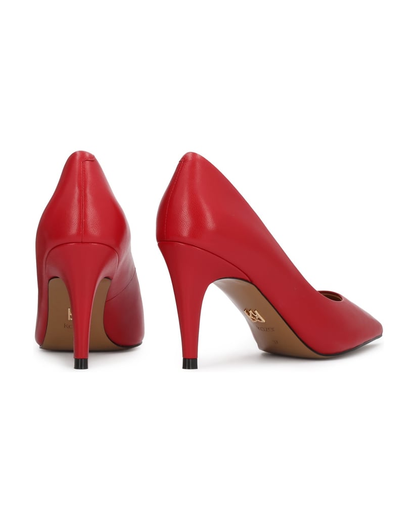 Kazar-Red-leather-pumps-with-a-slender-heel-červená