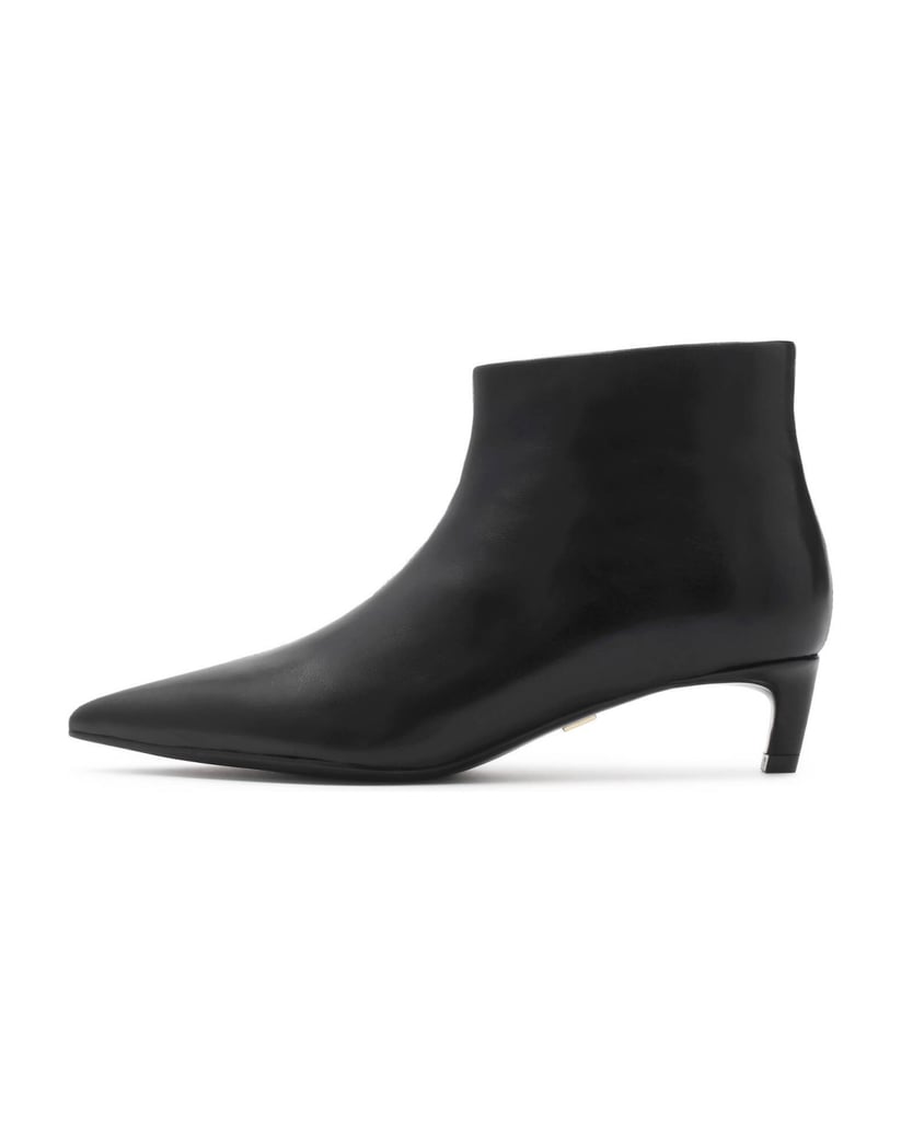 Kazar-Black-low-heeled-booties-čierna