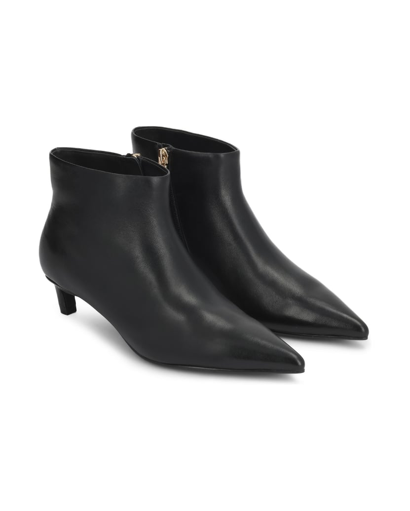 Kazar-Black-low-heeled-booties-čierna