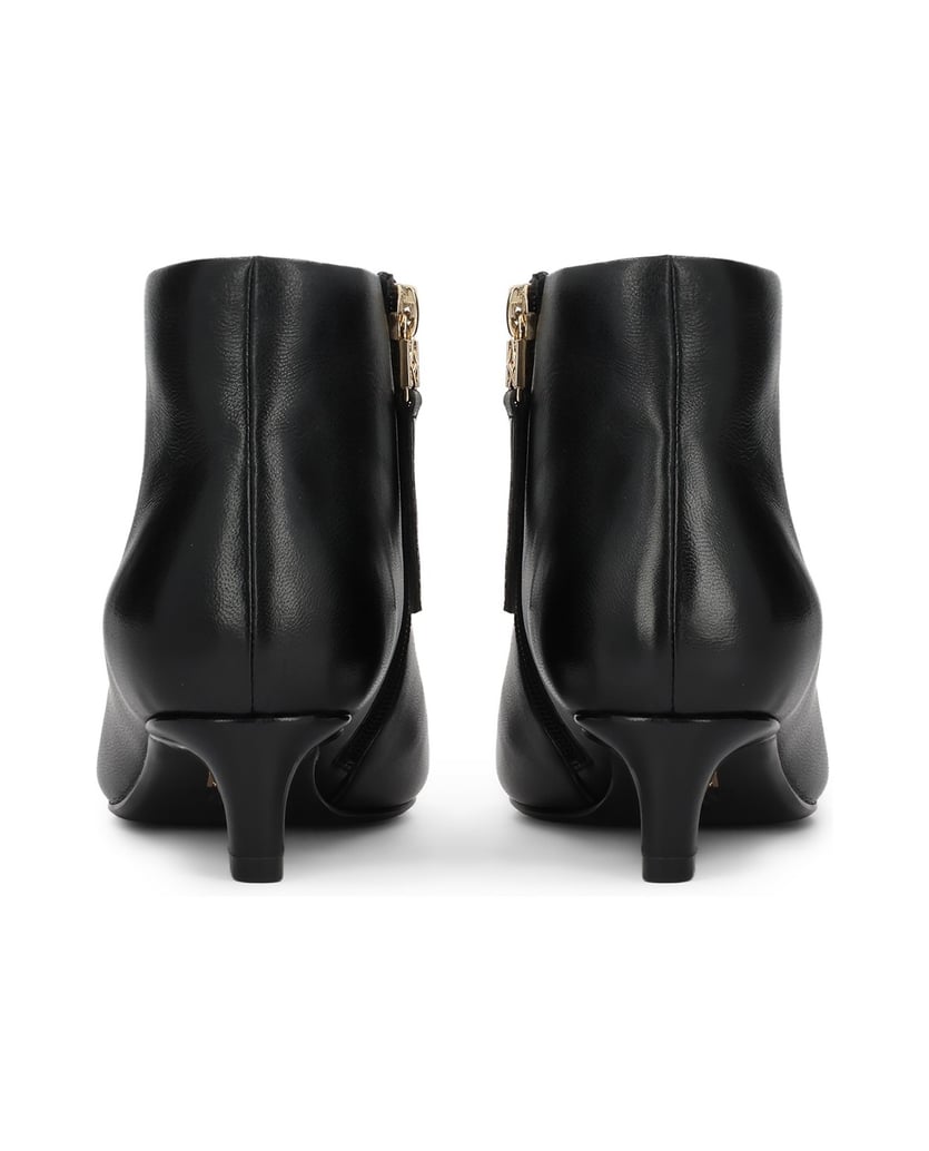 Kazar-Black-low-heeled-booties-čierna