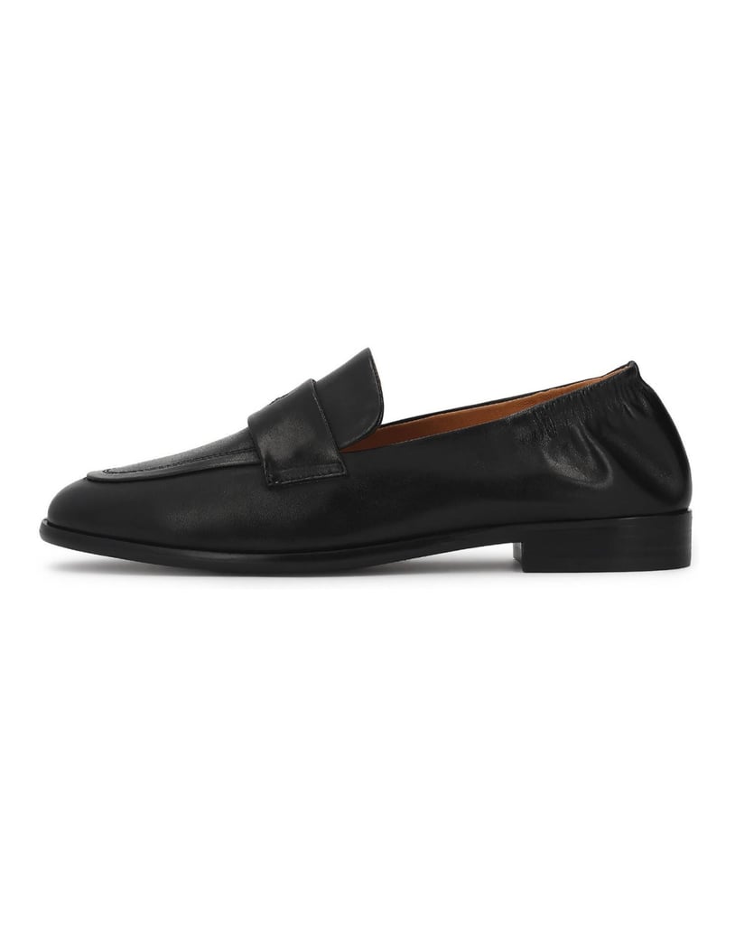 Kazar-Halbschuhe-aus-Leder-zum-Schieben-mit-elastischem-Gummi-an-der-Fersenkappe-schwarz