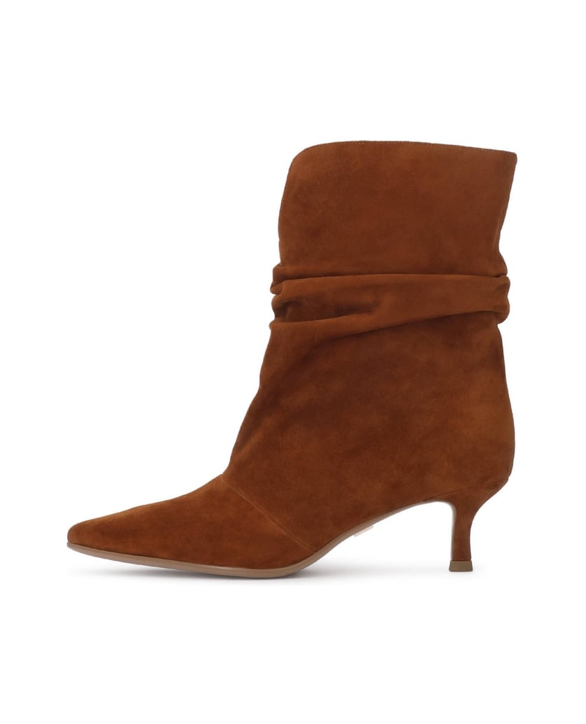 Kazar-Brown-booties-with-crinkled-upper-hnedá