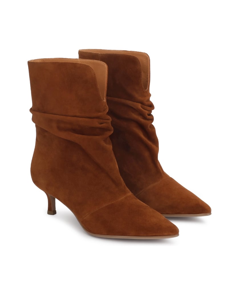 Kazar-Brown-booties-with-crinkled-upper-hnedá