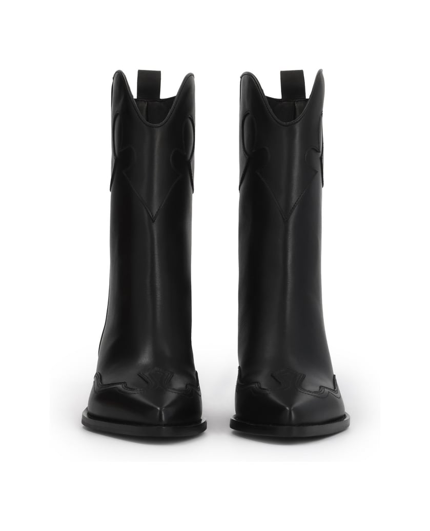 Kazar-Slip-on-cowboy-boots-in-genuine-leather-čierna