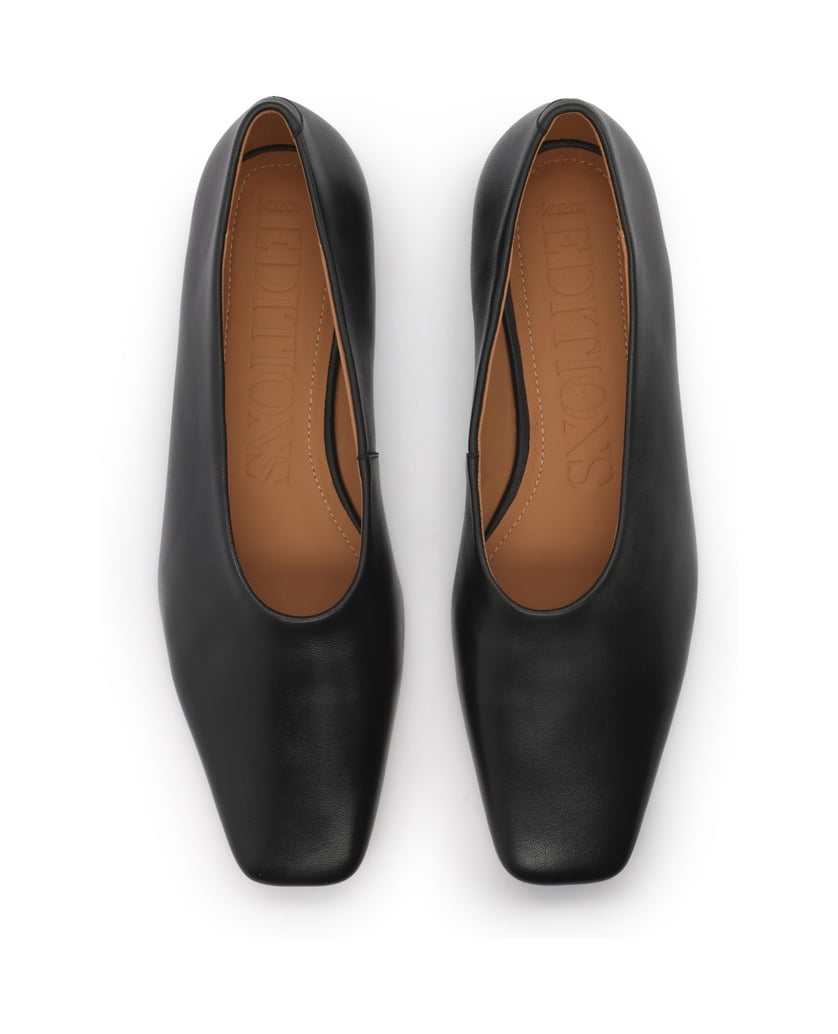 Kazar-Black-leather-pumps-by-EDITIONS-with-Square-toe.-čierna
