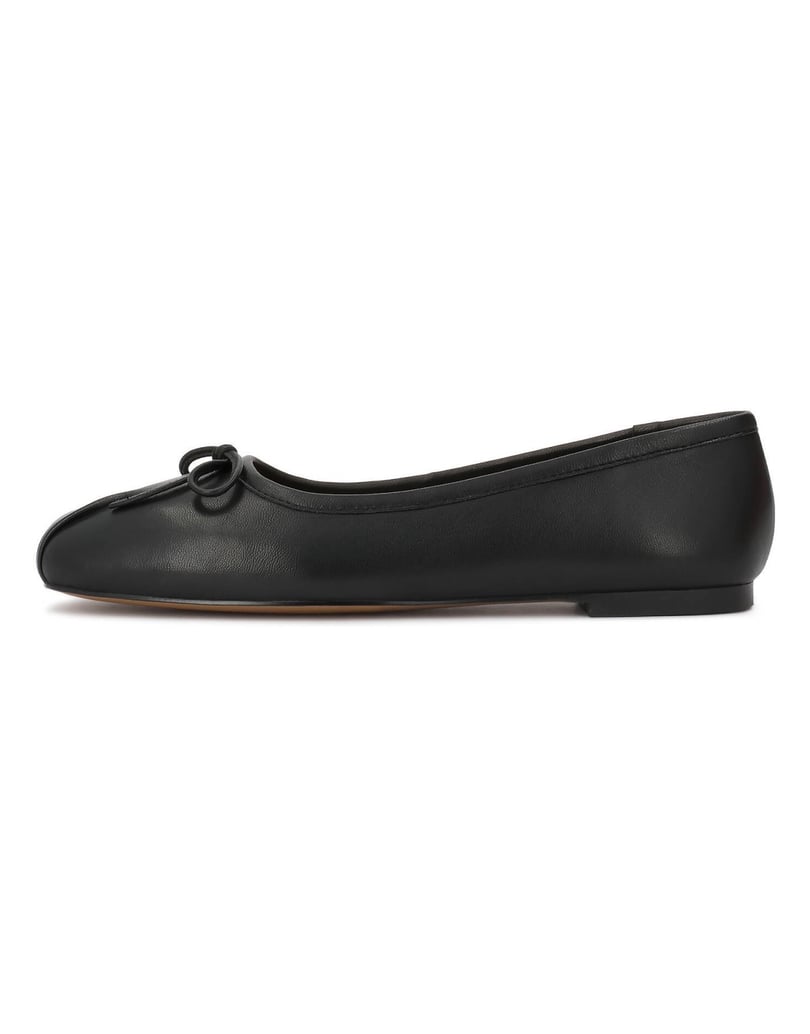 Kazar-Black-leather-ballerinas-with-a-bow-čierna