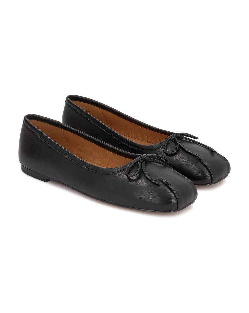 Kazar-Black-leather-ballerinas-with-a-bow-čierna