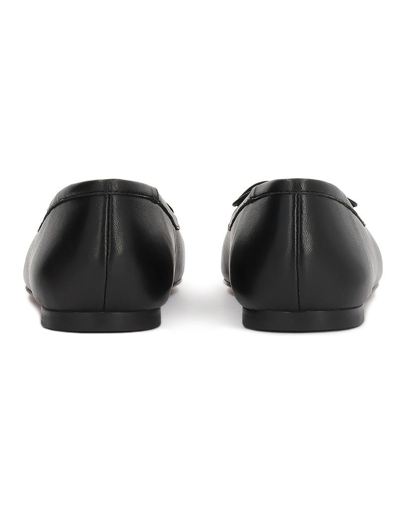 Kazar-Black-leather-ballerinas-with-a-bow-čierna