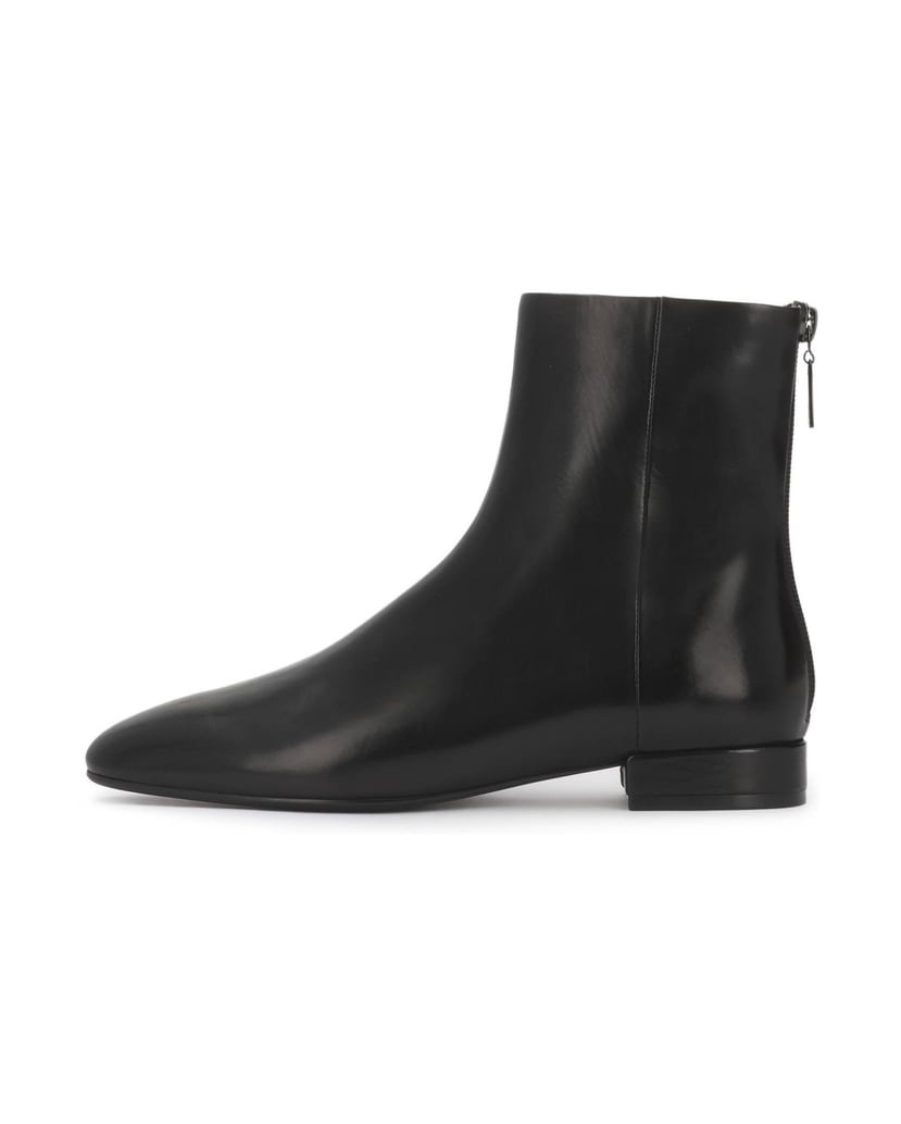 Kazar-Minimalist-Genuine-leather-booties-with-zipper-at-back-čierna