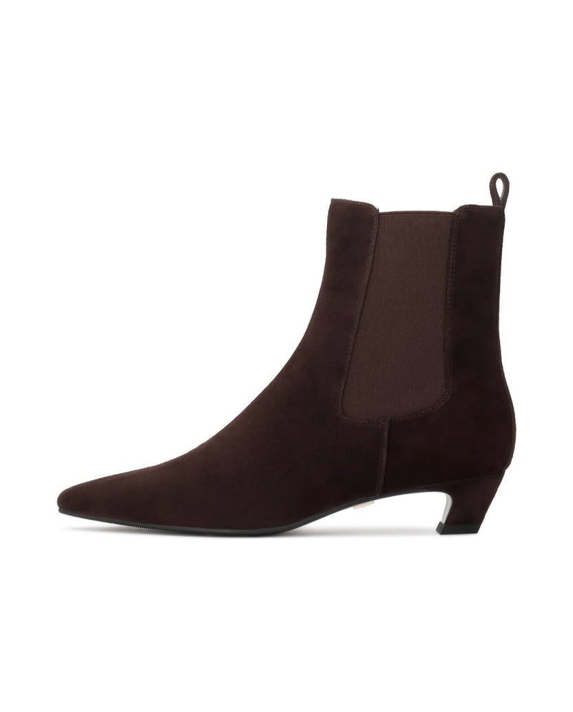 Kazar-Suede-booties-with-elongated-nose-tmavá-hnedá