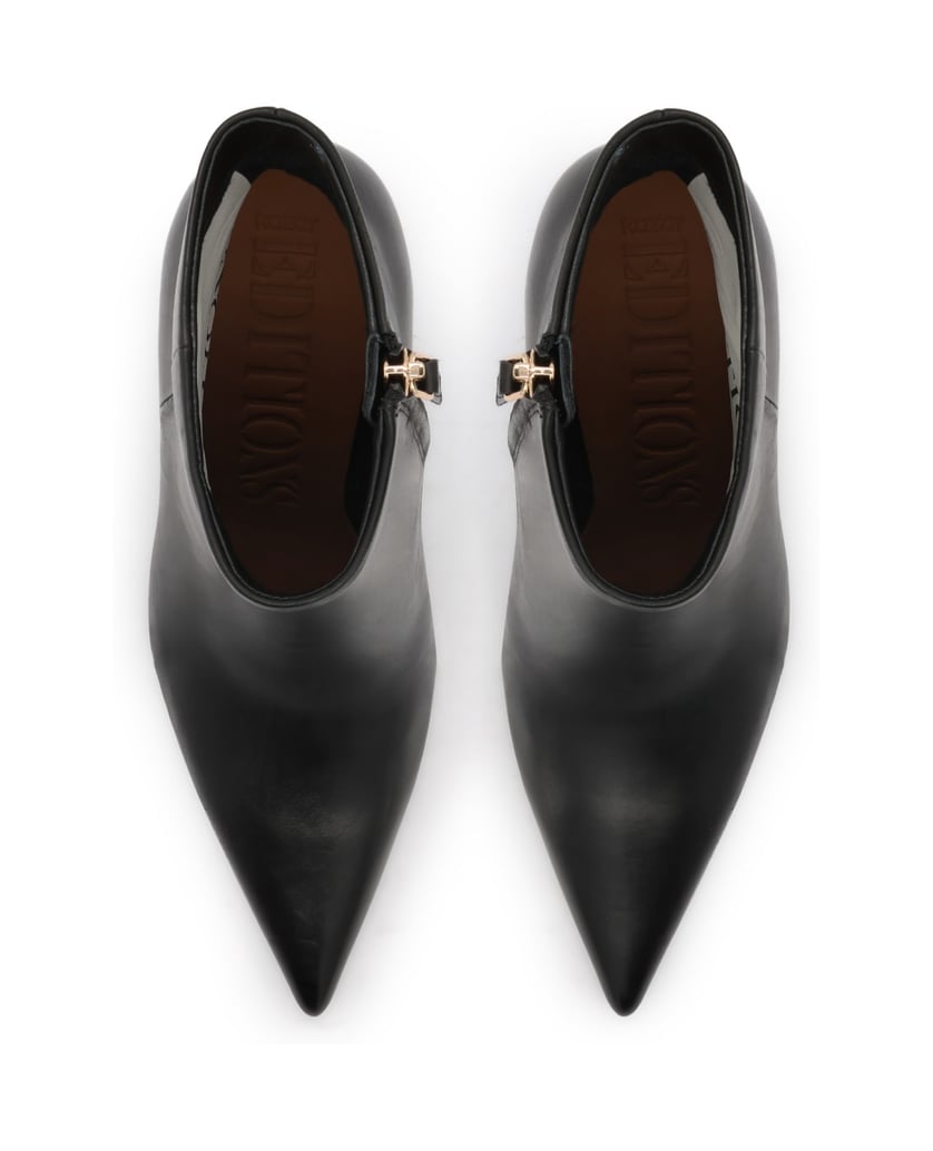Kazar-Black-leather-booties-on-a-high-stiletto-heel---EDITIONS-čierna