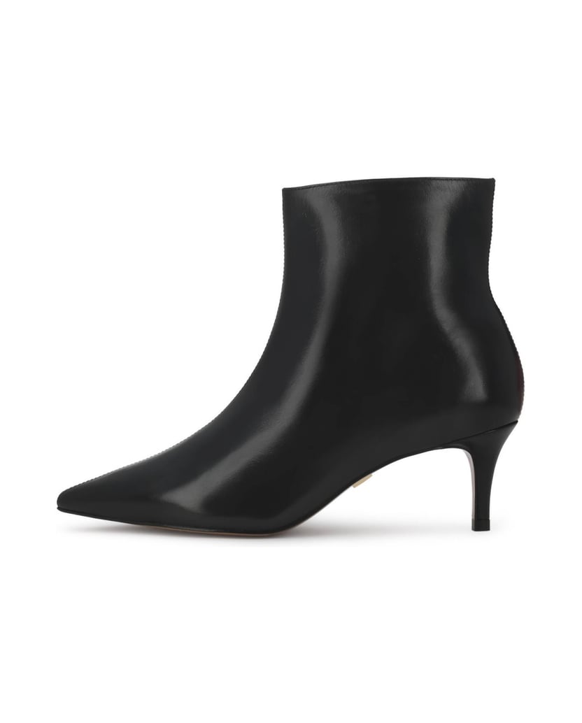 Kazar-Black-leather-stiletto-heeled-booties-with-slim-nose-černá