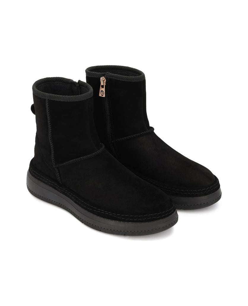 Kazar-Black-suede-snow-boots-černá