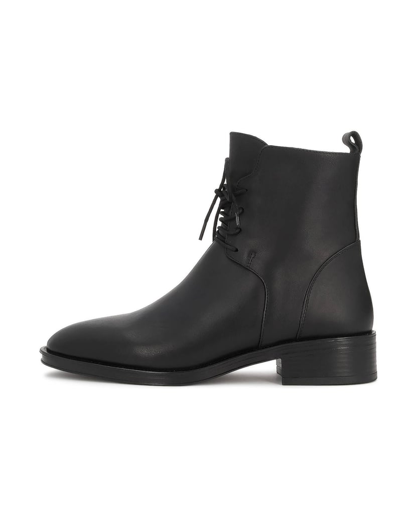 Kazar-Black-women's-genuine-leather-Flat-Ankle-Boots-with-low-heel-čierna
