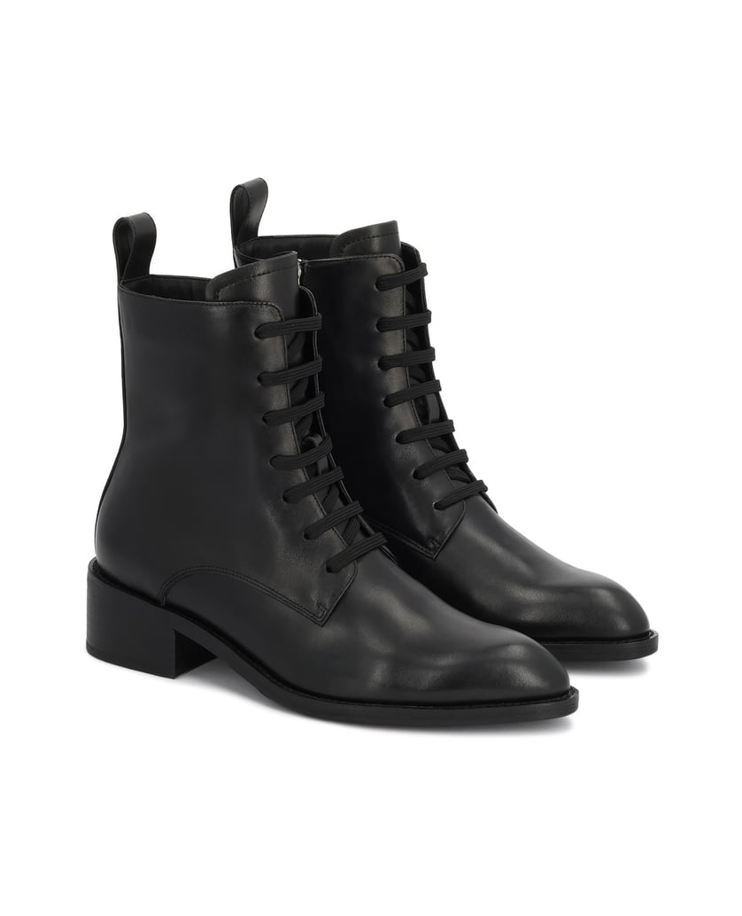Kazar-Flat-Ankle-Boots-leather-boots-with-contoured-toe-box-čierna