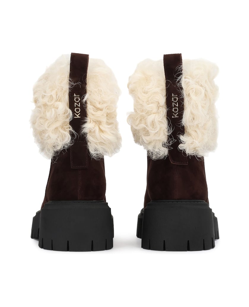 Kazar-Brown-women's-suede-booties-with-natural-fur-hnedá
