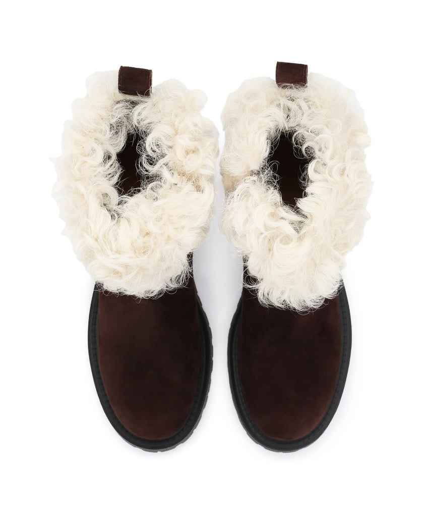 Kazar-Brown-women's-suede-booties-with-natural-fur-hnedá