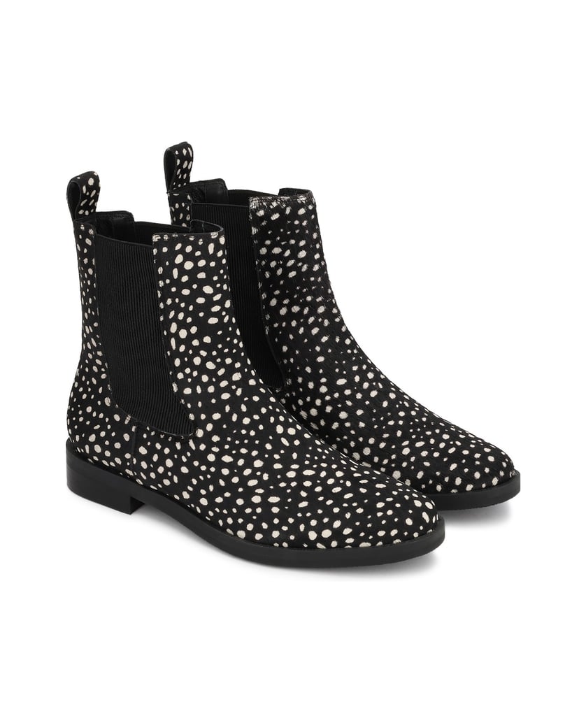 Kazar-Black-Chelsea-boots-with-white-polka-dot-hair-on-leather-panels-čierna