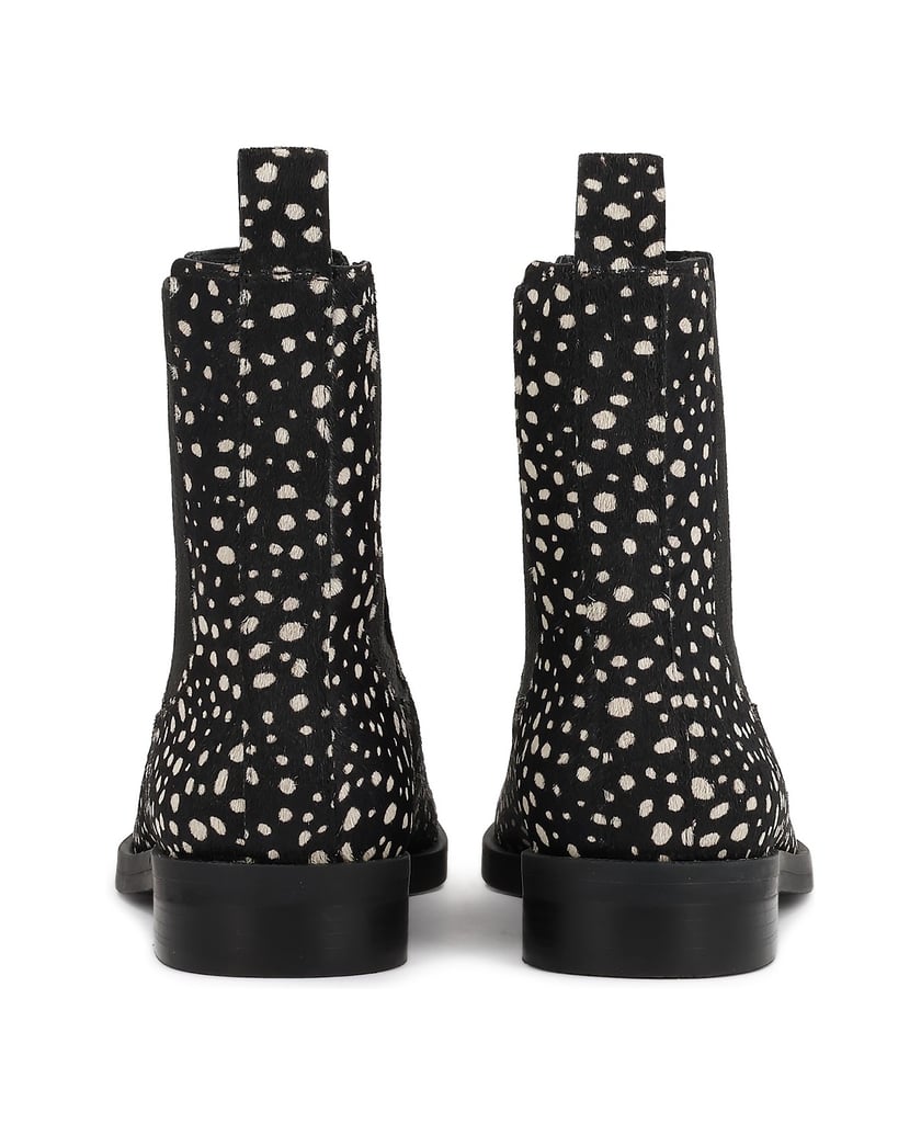 Kazar-Black-Chelsea-boots-with-white-polka-dot-hair-on-leather-panels-čierna